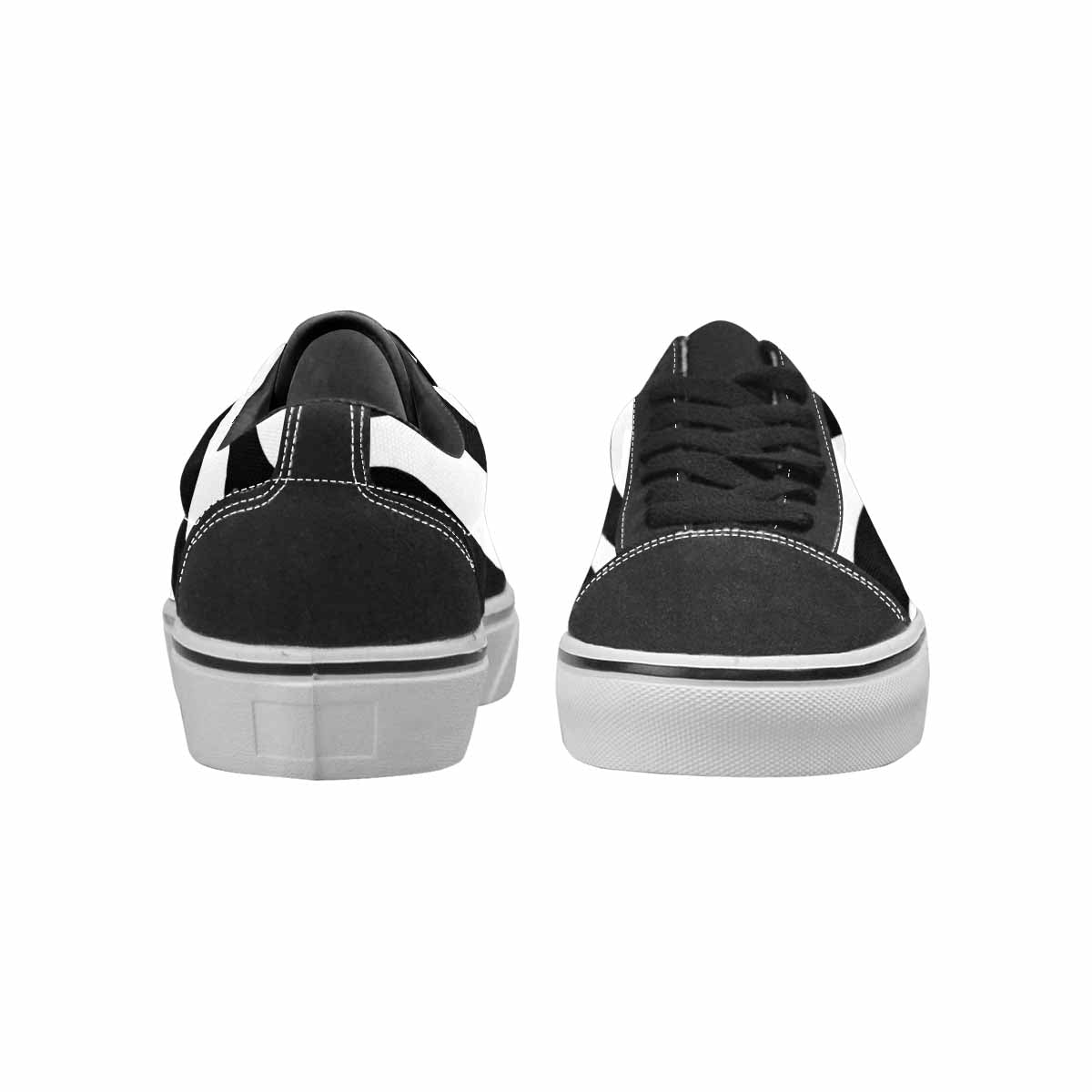 MEN'S Zebra Print Black White Canvas Lace-Up Dark Academia Shoes