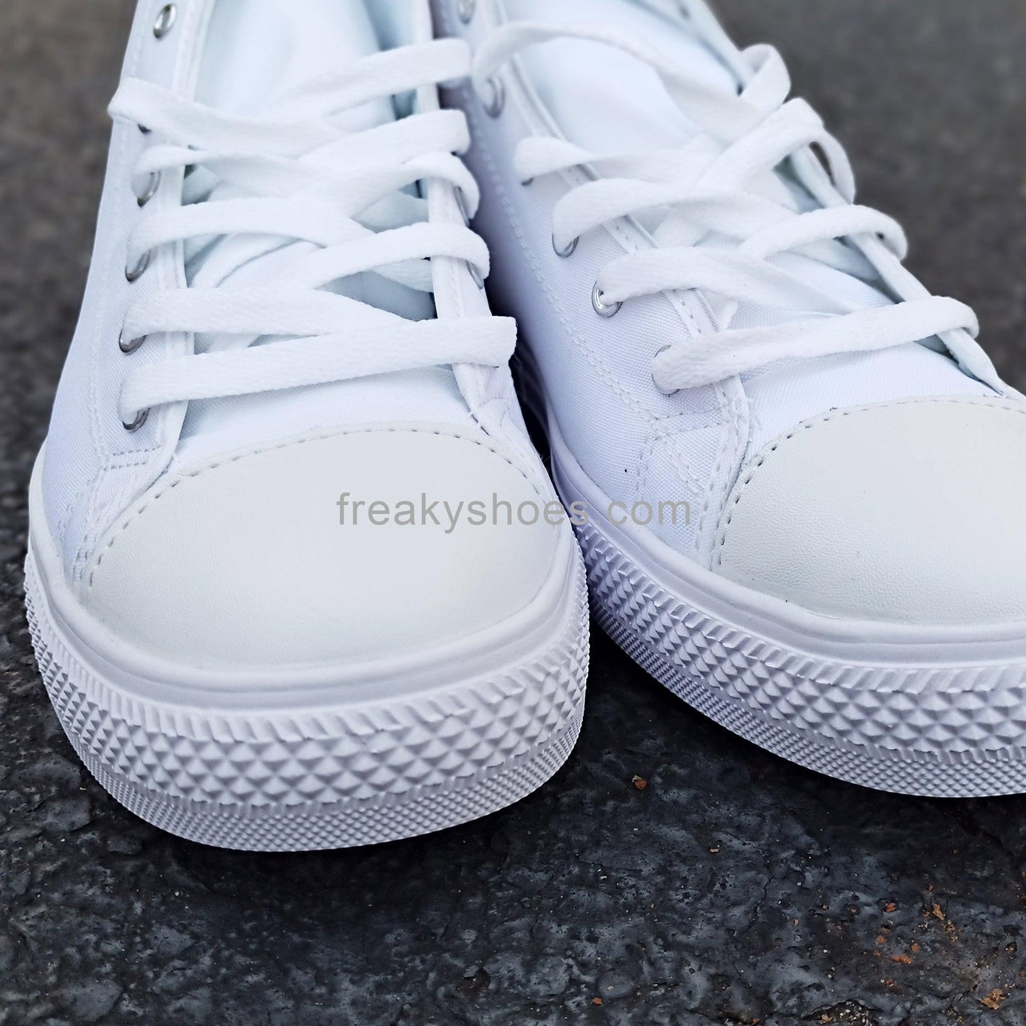 Men's Tops Freaky Logo hand-made high-top canvas shoes — unique wearable art by Freaky Shoes