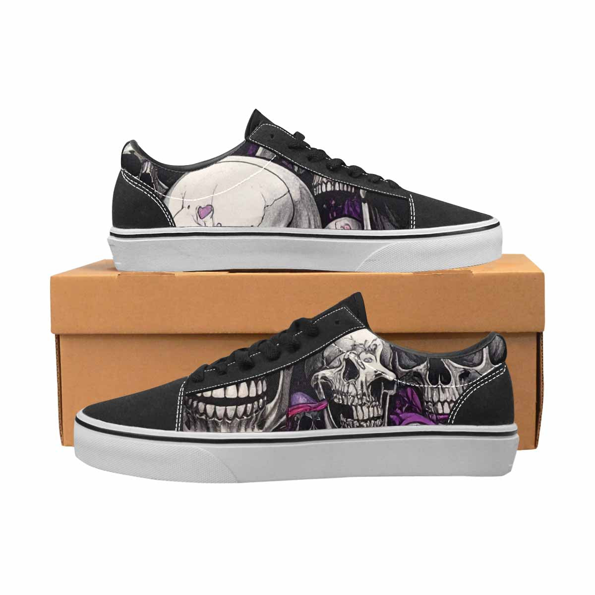 WOMEN'S Rainbow From Skull S Lace-Up Canvas Y2K Shoes