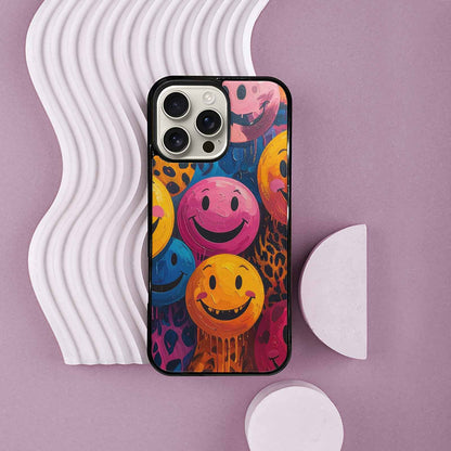 iPhone 16 Pro Max Case — Smiley Faces Animal Printsmile P7v, Custom Designed Case Cover