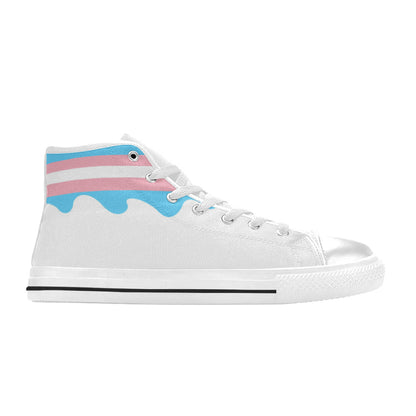 WOMEN'S Cc Pride Lgbt Transgender High Top Canvas Neon Fantasy Custom Shoes