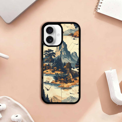 iPhone 17 Case — Vintage Travel Artwork Pattern Retro Vintage, Custom Made Phone Cover