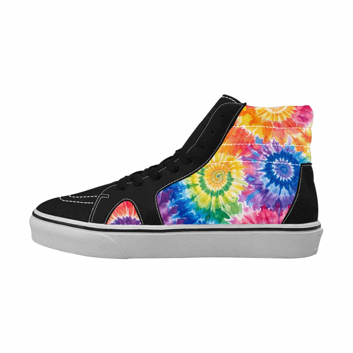WOMEN'S Tie Dye Swirl High Top Canvas Cottagecore Sneakers