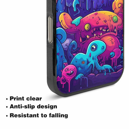 iPhone 16 Pro Case — Overlapping Endlessly No Empty Space Monsters, Original Design Phone Case