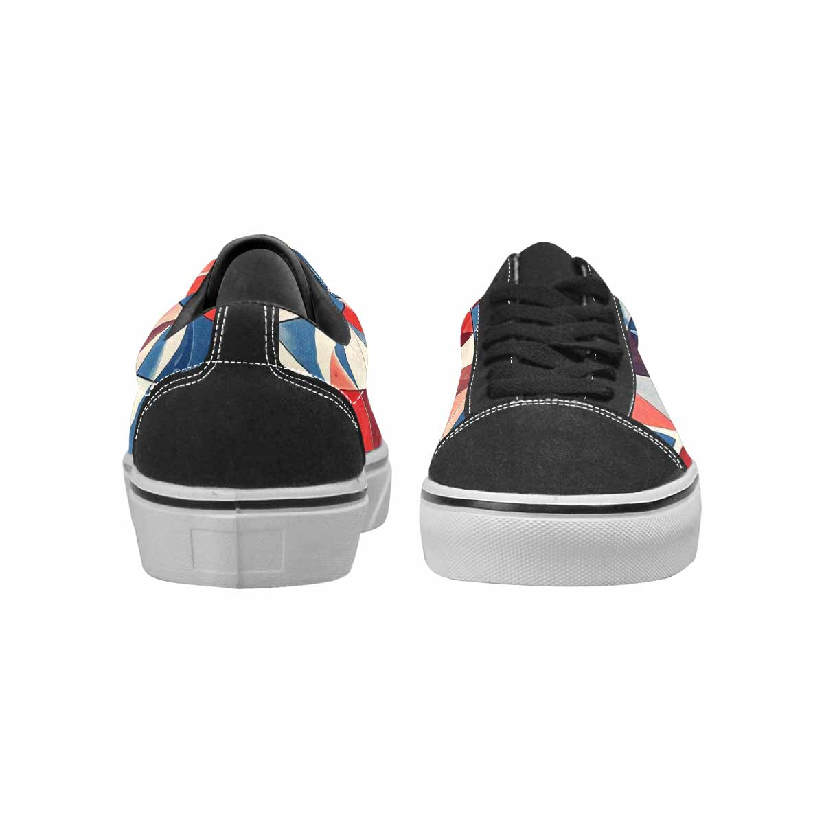 WOMEN'S American Flag Stars Canvas Lace-Up Wallpaper Art Shoes