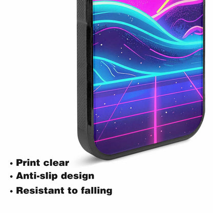 iPhone 15 Plus Case — 1980s Neon Cartoon Art Pattern, Unique Phone Case Design