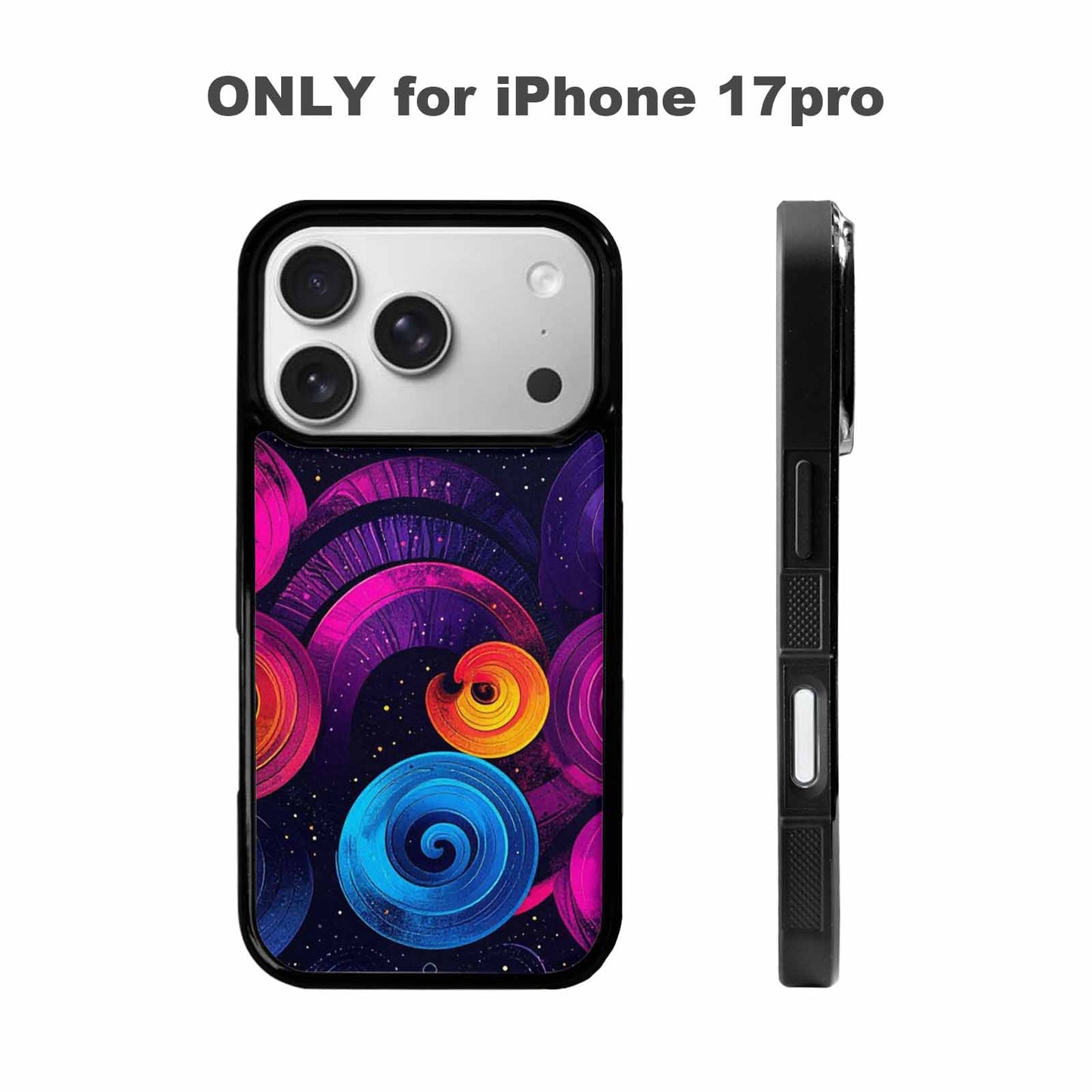 iPhone 17 Pro Case — Rose Galaxy Art Seamless Pattern Galaxy, Customized Protective Case