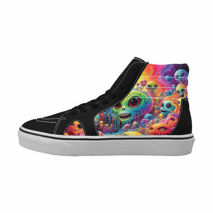 MEN'S Aliens  Tie Dye High Top Canvas Dreamlike Custom Shoes
