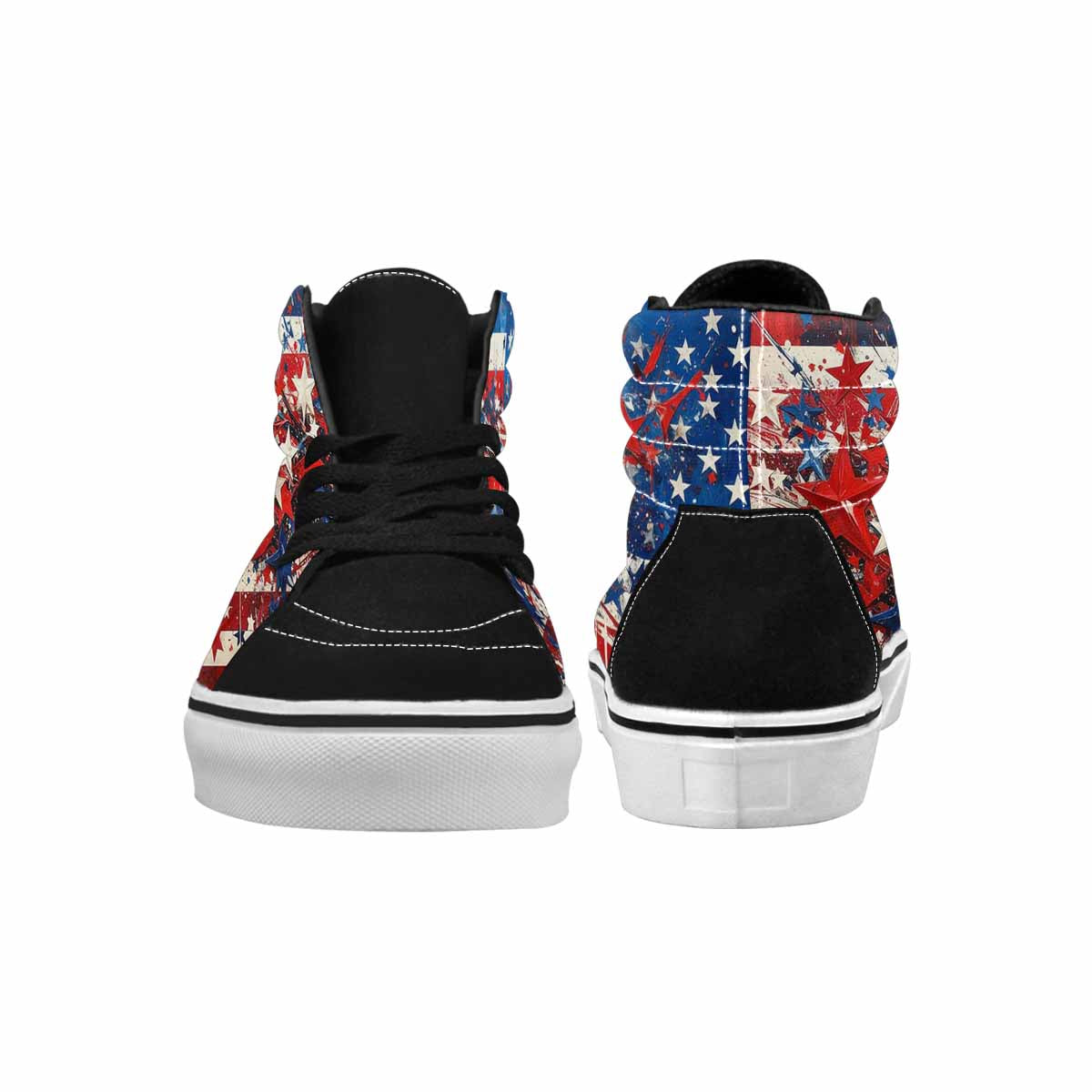 MEN'S Patriotic High Top Canvas Graphic Print Dark Academia Customized Sneakers