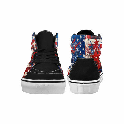 MEN'S Patriotic High Top Canvas Graphic Print Dark Academia Customized Sneakers