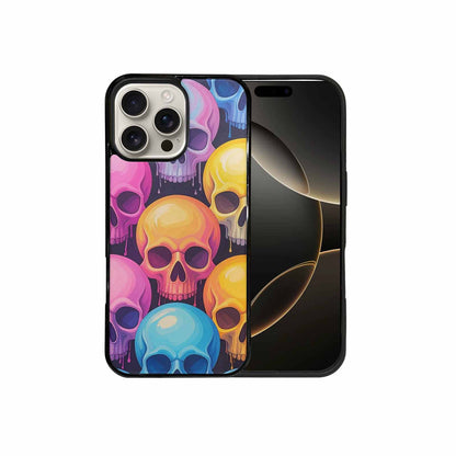iPhone 16 Pro Max Case — Dripping Candy Skulls, Original Design Phone Case
