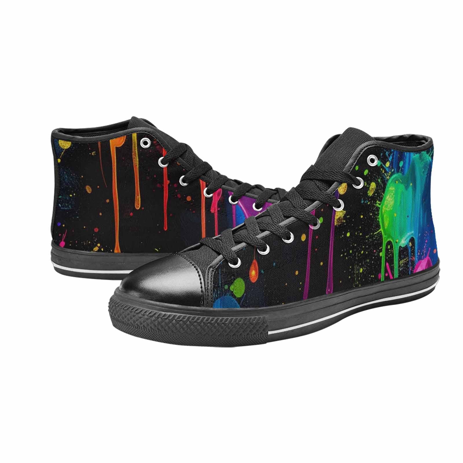 MEN'S Paint Splatter High Top Canvas Surreal Sneakers
