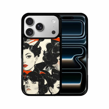 iPhone 17 Pro Case — Seamless Repeating Pattern Of Overlapping Retro, Custom Printed Phone Case