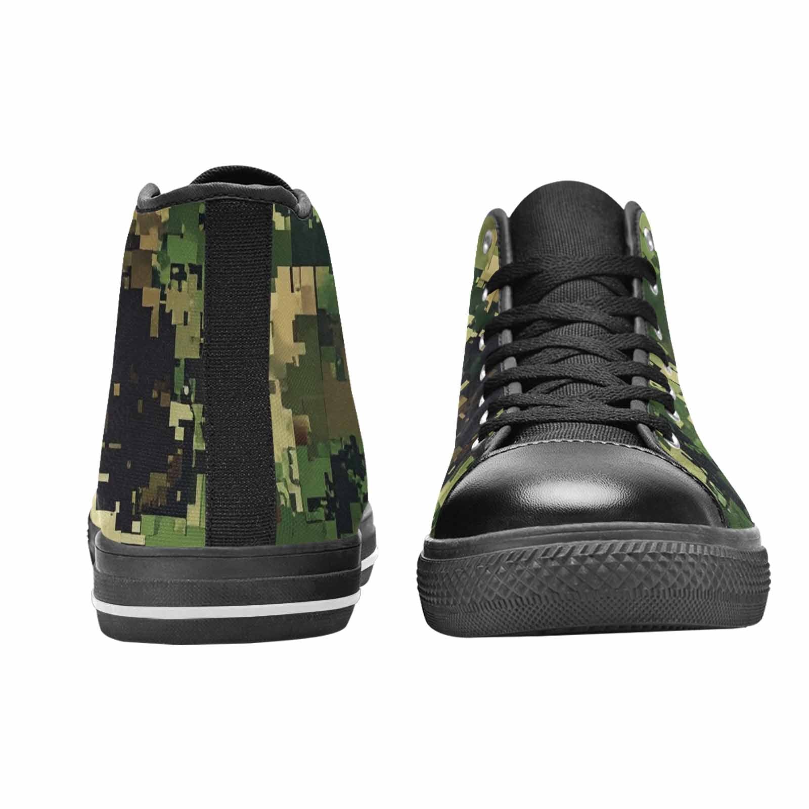 WOMEN'S Military Camouflage Blotch High Top Canvas Vibrant Chaos Custom Shoes