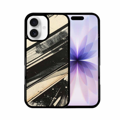 iPhone 17 Case — Black And White Solid Retro Vintage, Custom Made Phone Cover