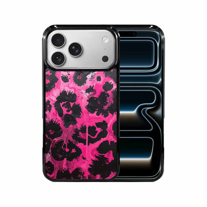 iPhone 17 Pro Max Case — Black &amp; Pink Ink Animal Print, Custom Made Phone Cover