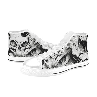 MEN'S Cc Horror Art Men’S High Top Canvas Wallpaper Art Shoes