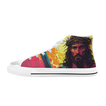 WOMEN'S Jesus_Ht_12 High Top Canvas Dark Academia Custom Shoes