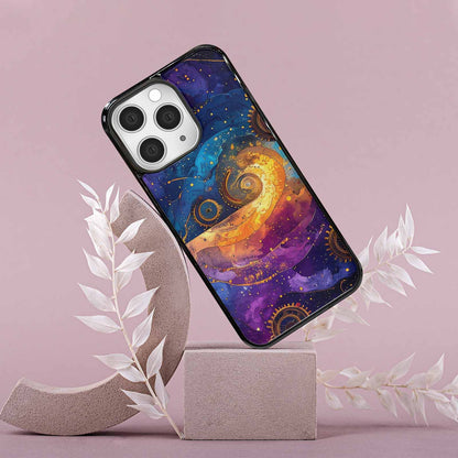 iPhone 15 Pro Max Case — Steampunk Galaxy Art Seamless Pattern Vibrant, Custom Printed Phone Case