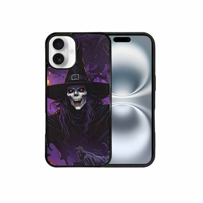 iPhone 16 Plus Case — Scary Horror Halloween Art Print Edge, Customized Protective Case