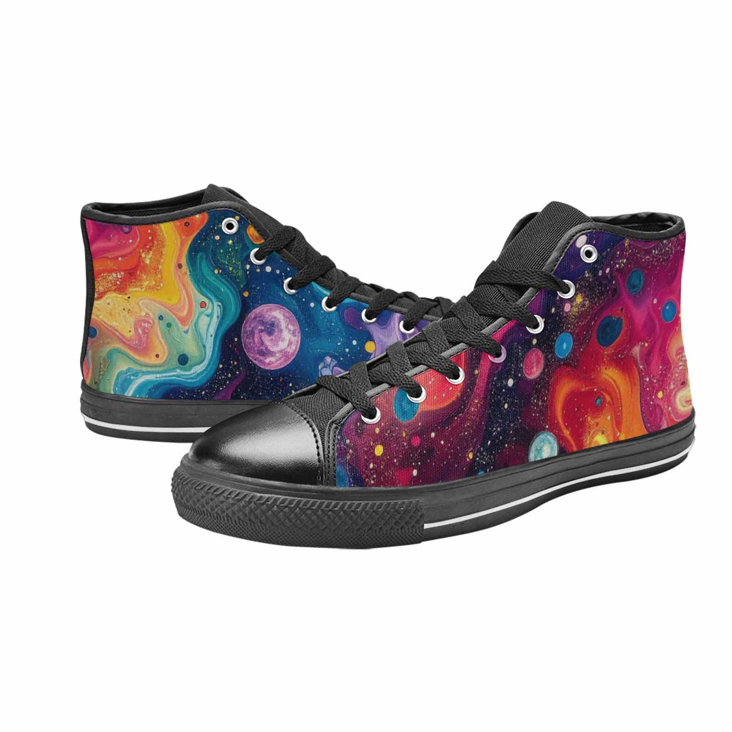 MEN'S Galaxy Art - High Top Canvas Vivid Shoes