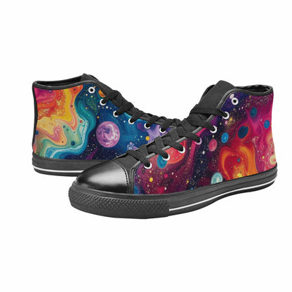 MEN'S Galaxy Art - High Top Canvas Vivid Shoes