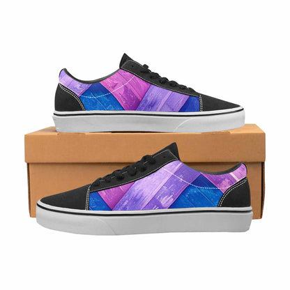 WOMEN'S Bisexual Flag Color Canvas Lace-Up Dark Academia Sneakers