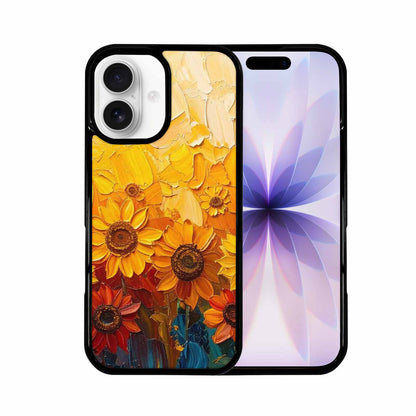 iPhone 17 Case — Impressionist Sunflower Brushstroke Pattern Floral, Custom Designed Case Cover