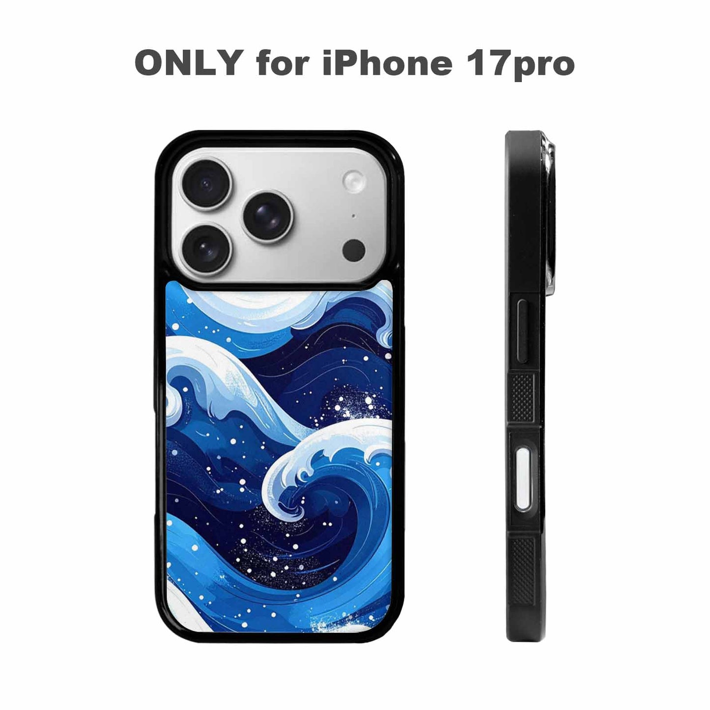 iPhone 17 Pro Case — Glossy Winter Wave Seamless Cartoon Cute, Unique Phone Case Design