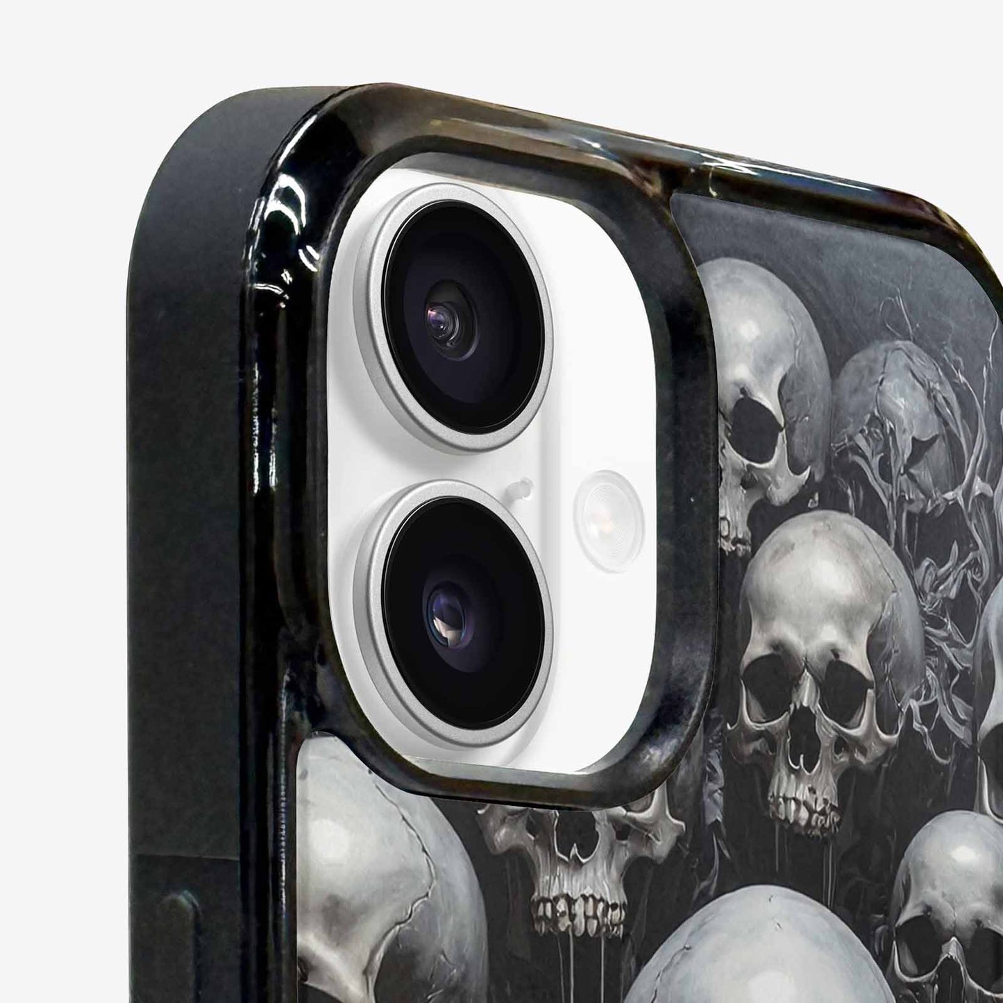 iPhone 16 Plus Case — Grey Dark Black And Grey Tones, Original Design Phone Case