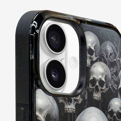 iPhone 16 Plus Case — Grey Dark Black And Grey Tones, Original Design Phone Case