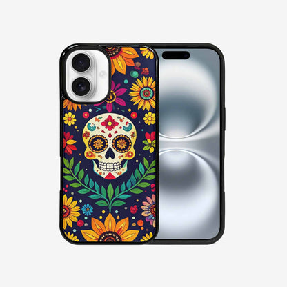 iPhone 16 Case — Sunflowers And Skulls, Custom Designed Case Cover