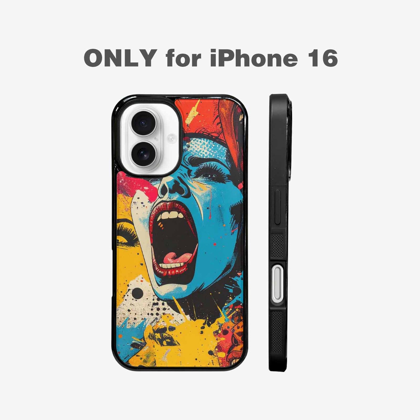 iPhone 16 Case — Comic Book Scream Comic Book Scream, Custom Phone Case