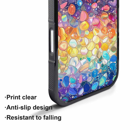 iPhone 17 Pro Case — Holographic Iridescent Shimmer Pattern Hundreds Original, Unique Phone Case Design