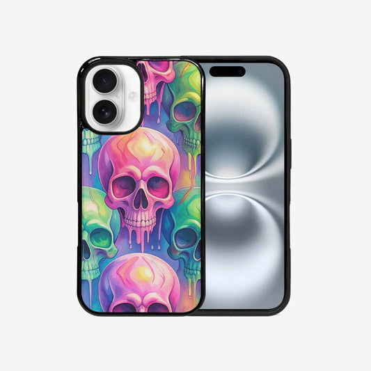 iPhone 16 Case — Candy Color Dripping Skulls Custom, Custom Designed Case Cover