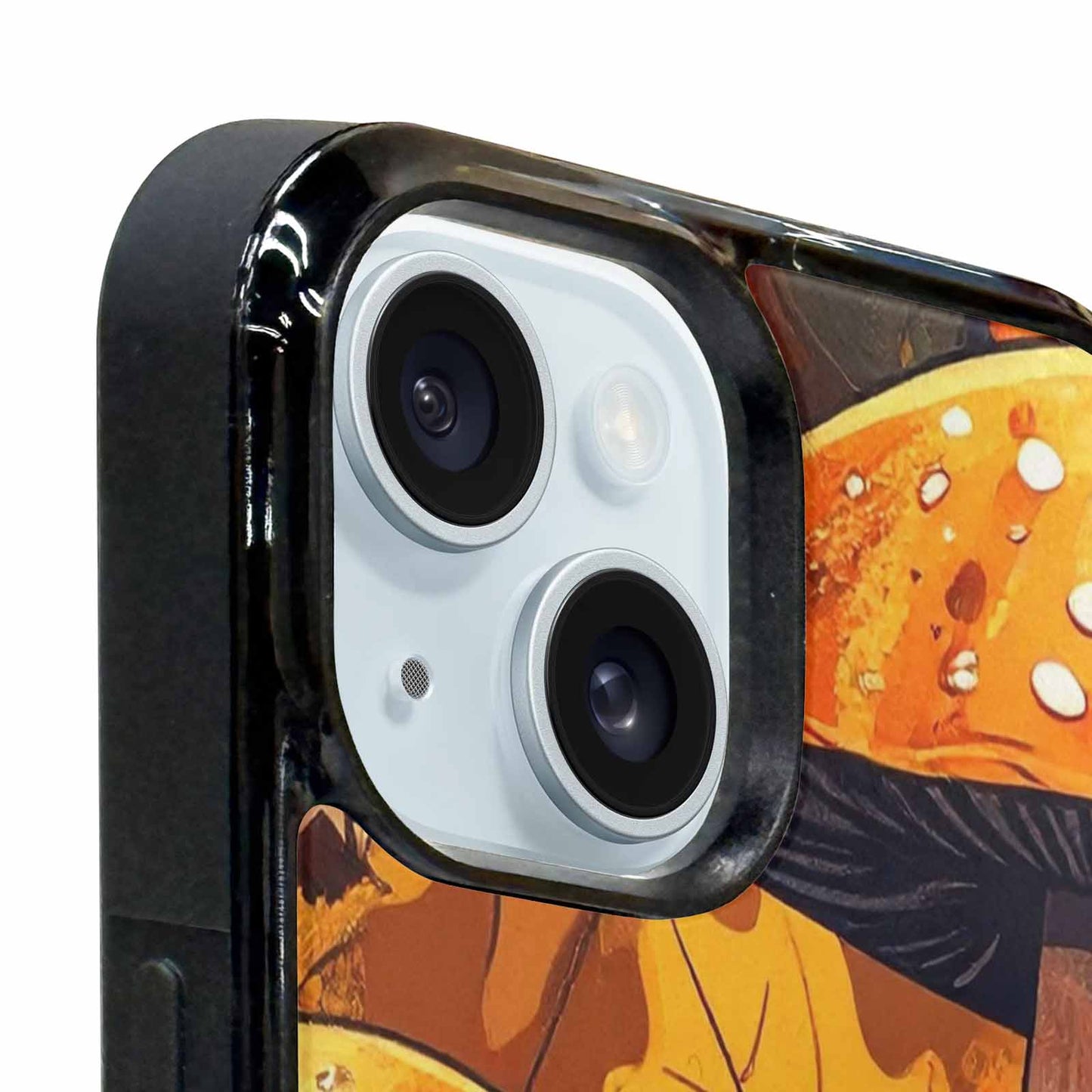 iPhone 15 Plus Case — Bold Autumn Mushroom Bold Autumn Mushroom, Custom Art Phone Cover