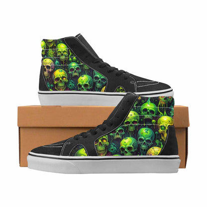 WOMEN'S Skulls High Top Canvas Streetwear Aesthetic Original Art Sneakers