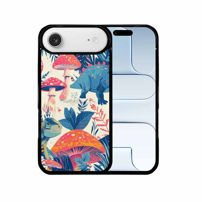 iPhone 17 Air Case — Vintage Dinosaurs Mushroom Retro Vintage, Custom Printed Phone Case