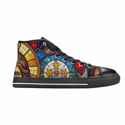 MEN'S Jesus Face Small High Top Canvas Aesthetic Shoes