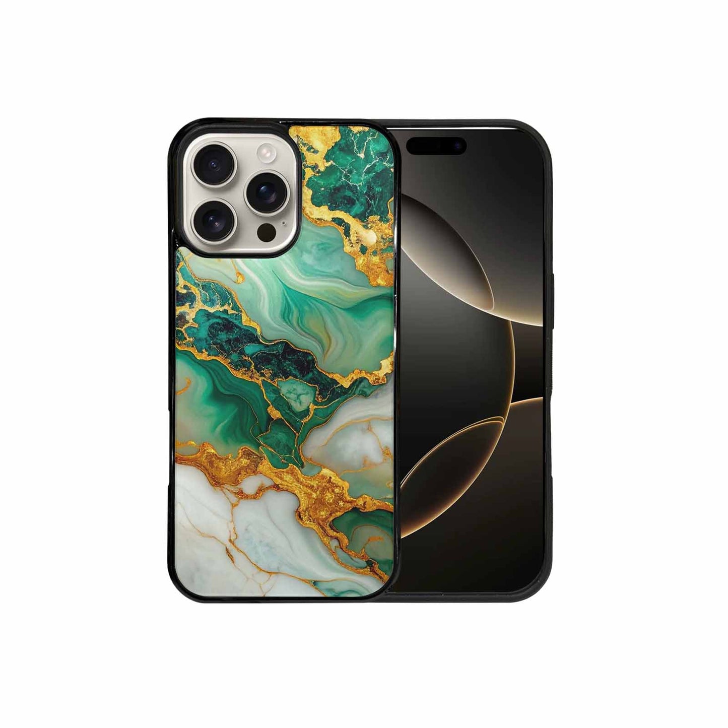 iPhone 16 Pro Max Case — Marble Gold, Custom Print Case Cover