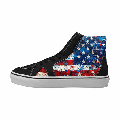 MEN'S Patriotic Stars Stripes High Top Canvas Dreamlike Shoes