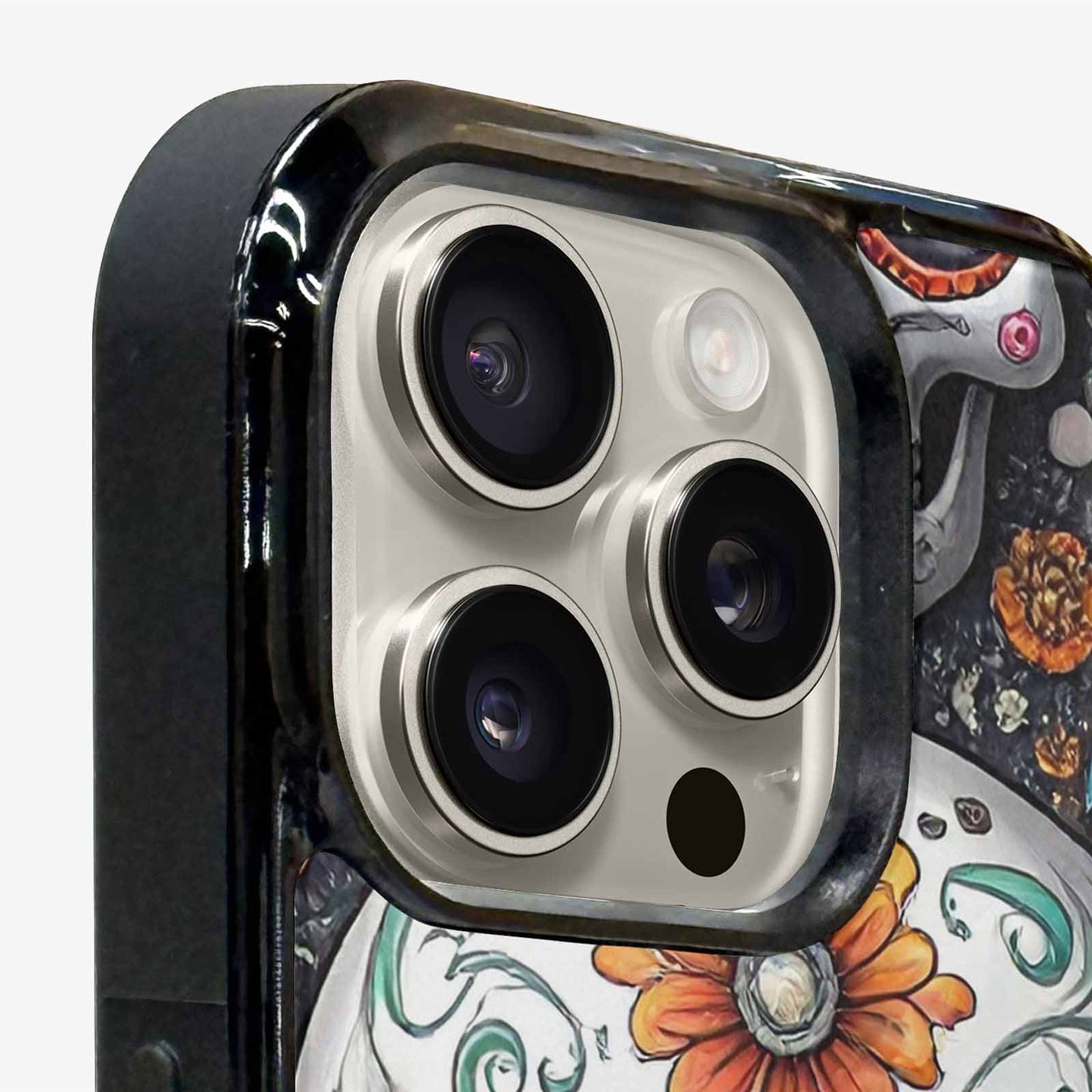 iPhone 16 Pro Max Case — Greyscale Black And White Dark Black, Custom Made Phone Cover