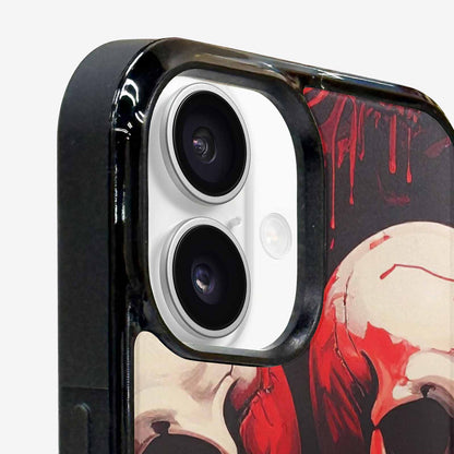 iPhone 16 Case — 1000\'s Of Skulls Overlapping Eachother Everywhere, Custom Print Case Cover