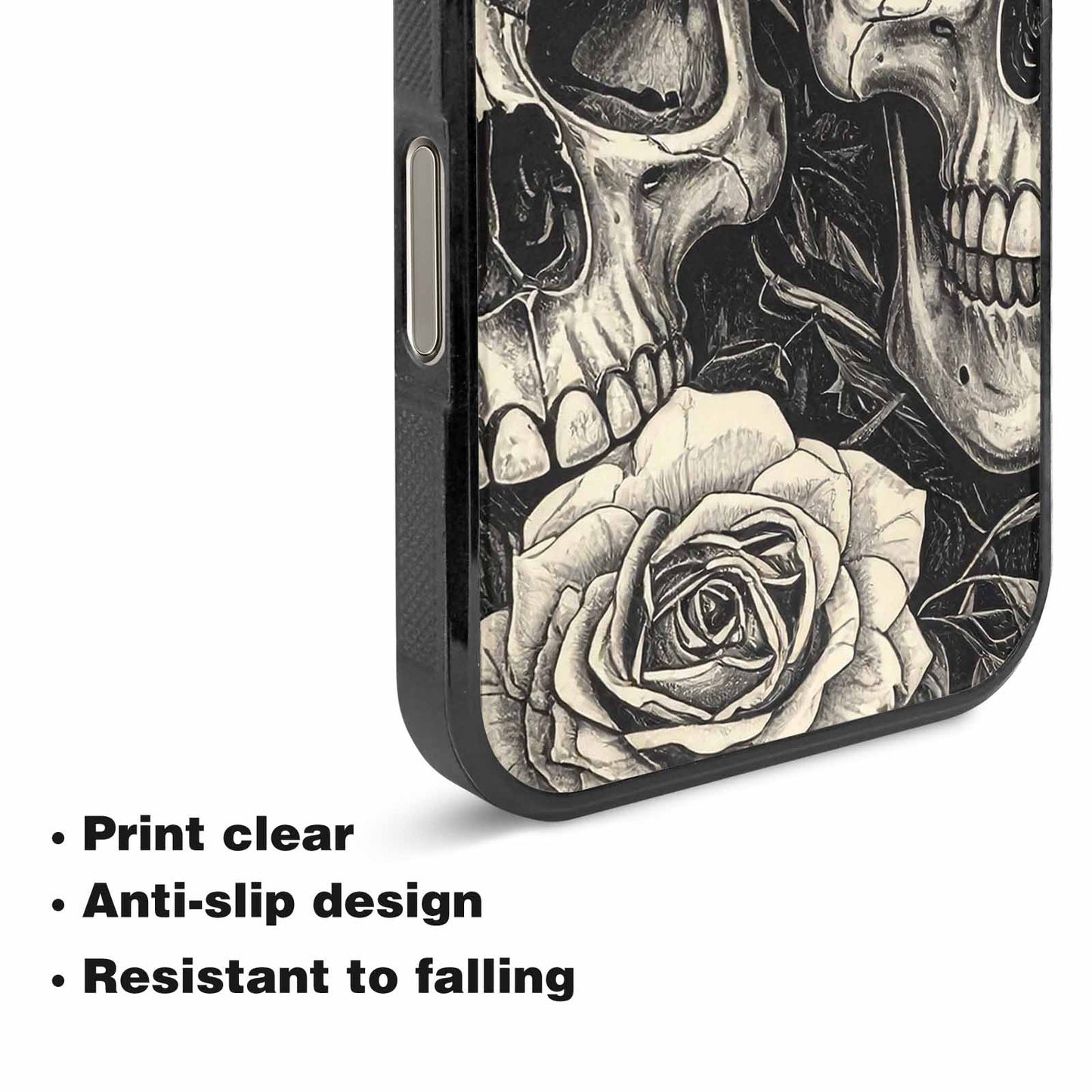 iPhone 16 Pro Max Case — 20 Skulls Overlapping Seamless Tileable Pattern, Unique Phone Case Design