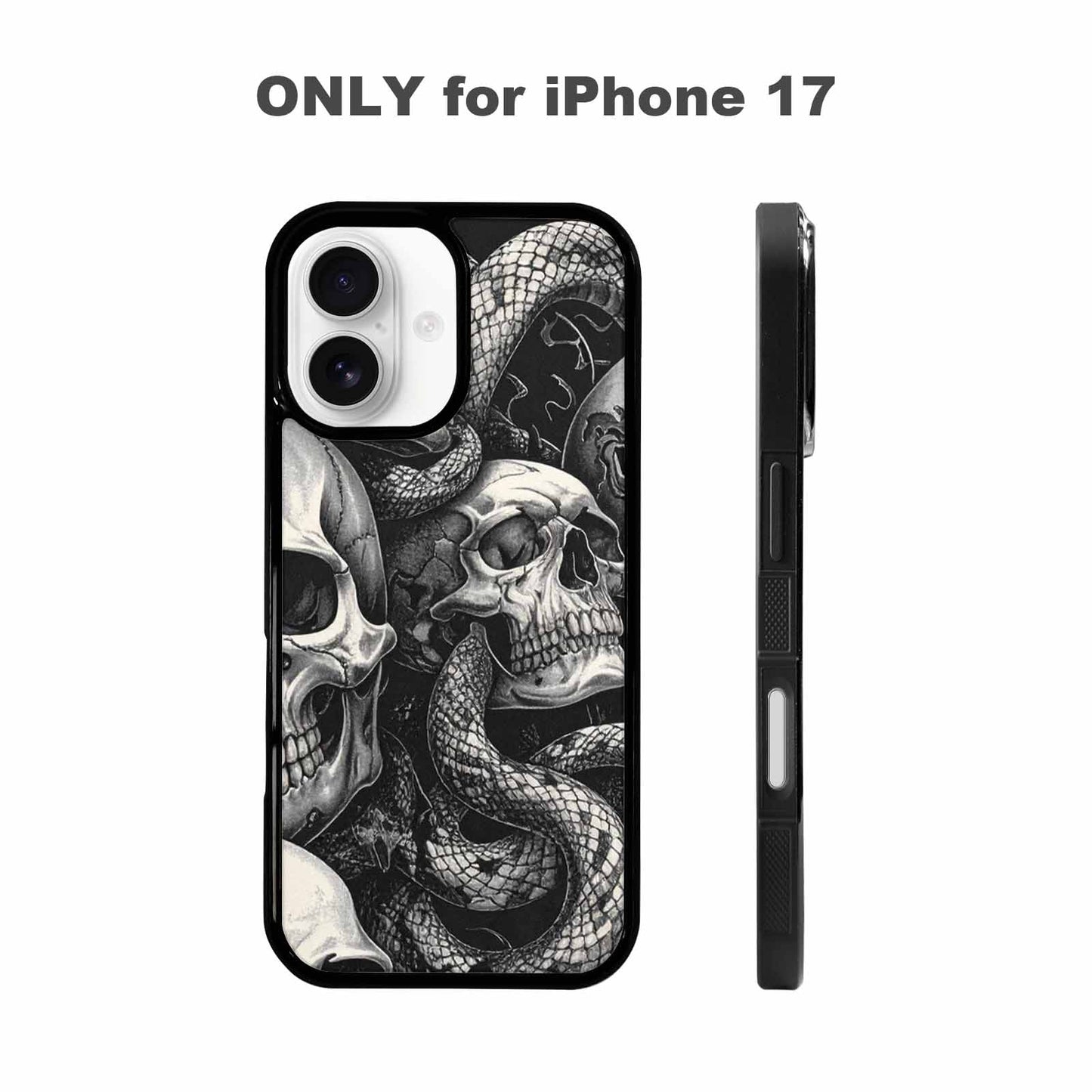 iPhone 17 Case — Skull Dark Art Gothic Print Gothic, Custom Print Case Cover