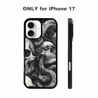 iPhone 17 Case — Skull Dark Art Gothic Print Gothic, Custom Print Case Cover