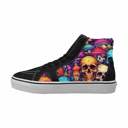 WOMEN'S Mushroom Skull High Top Canvas Dark Academia Sneakers
