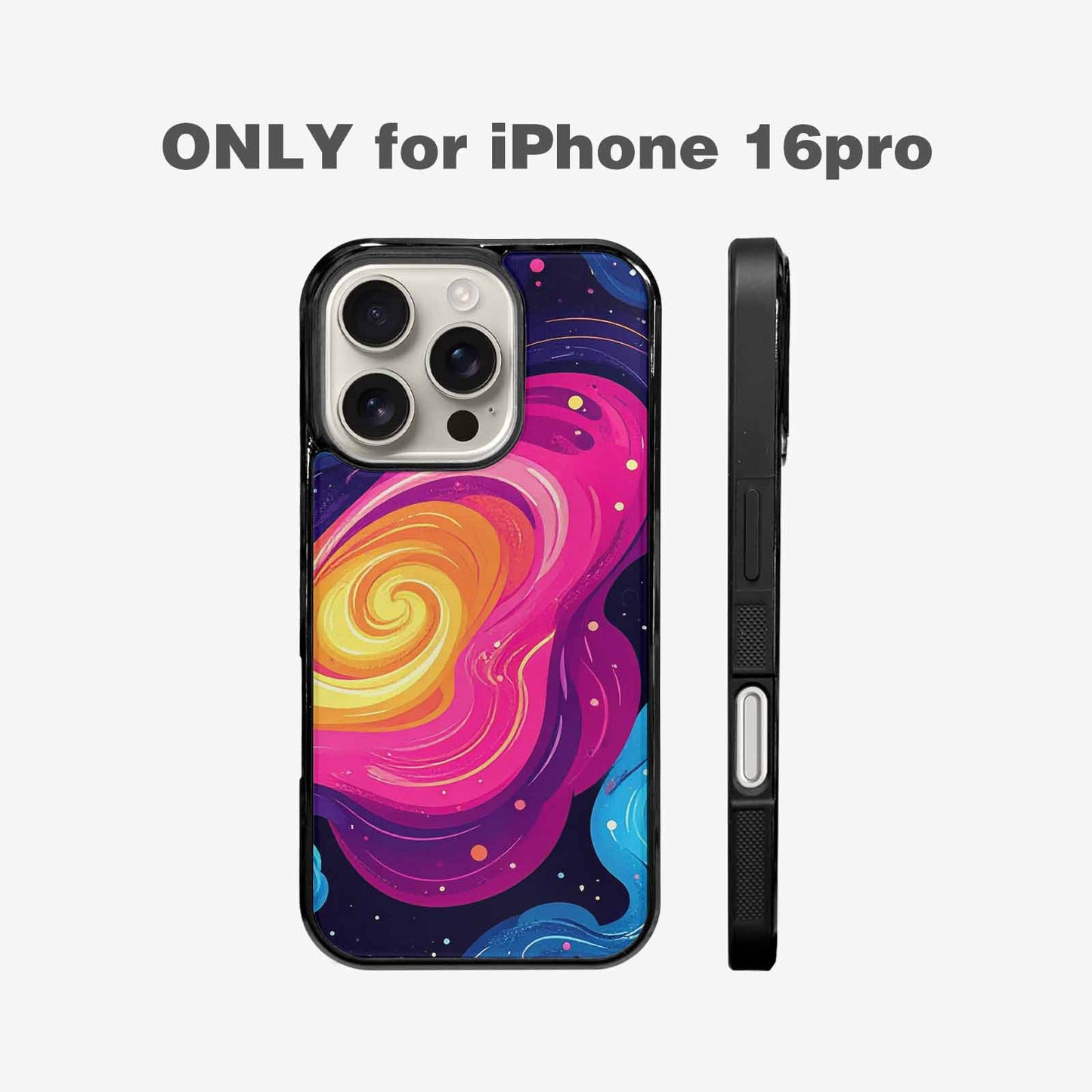 iPhone 16 Pro Case — Love Wins Galaxy Seamless Pattern Vibrant, Custom Printed Phone Case