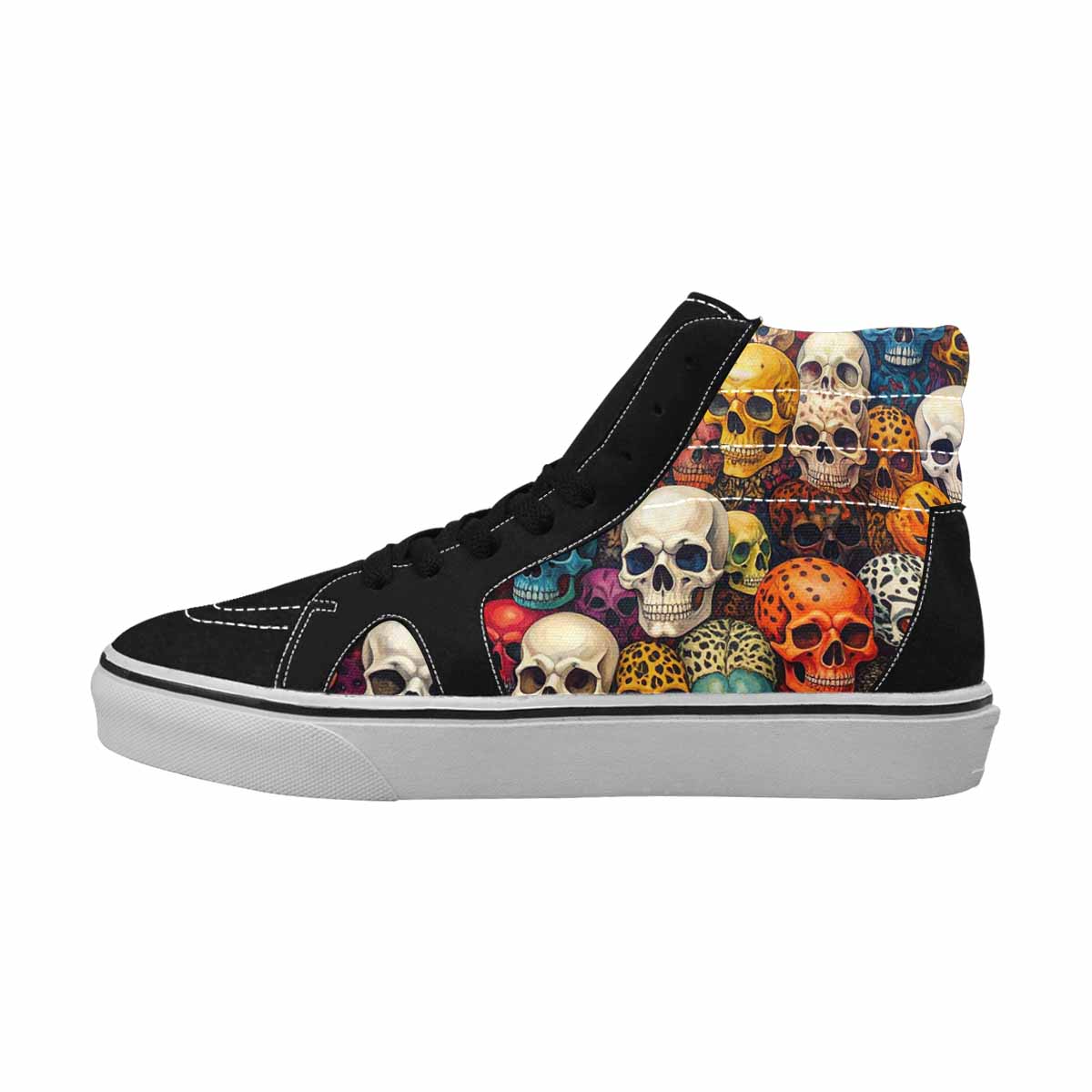 MEN'S Skulls  Animal Print High Top Canvas Neon Fantasy Shoes