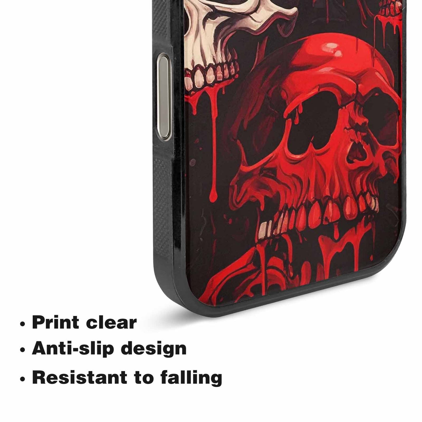 iPhone 16 Pro Max Case — 1000\'s Of Skulls Overlapping Eachother Everywhere, Custom Print Case Cover